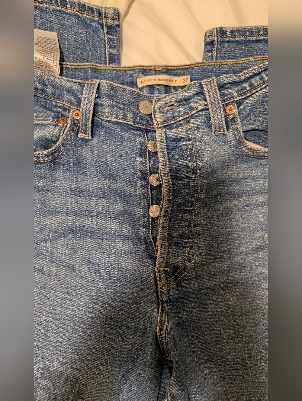 Levi's Jean Ribcage Straight Ankle Size 27 - Picture 3 of 5